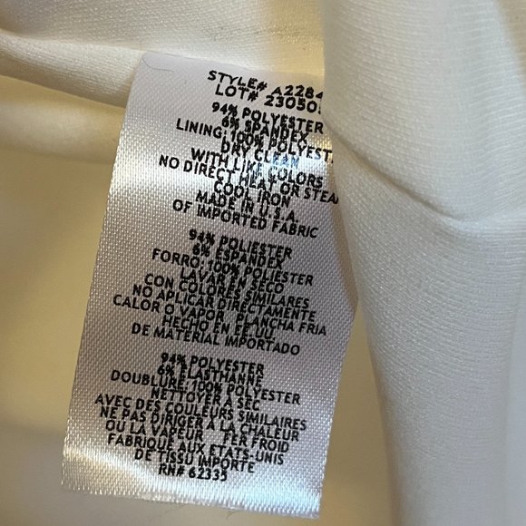 BETSY & ADAM Wedding Dress Alani Ruffle Tier Scuba Crepe Size 12 NWT - Picture 12 of 15